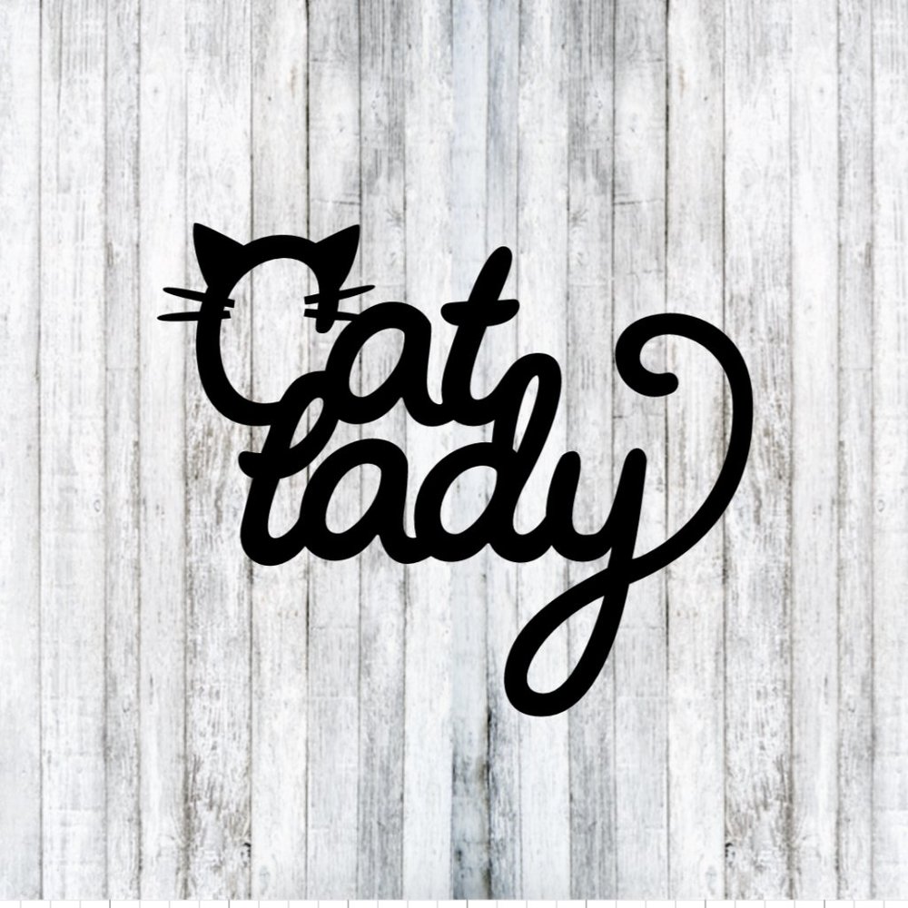 Cat Lady - Cat Mom - Car Window Decal Sticker